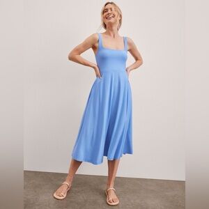 Beyond Yoga midi dress Featherweight At The Ready Square Neck activewear soft